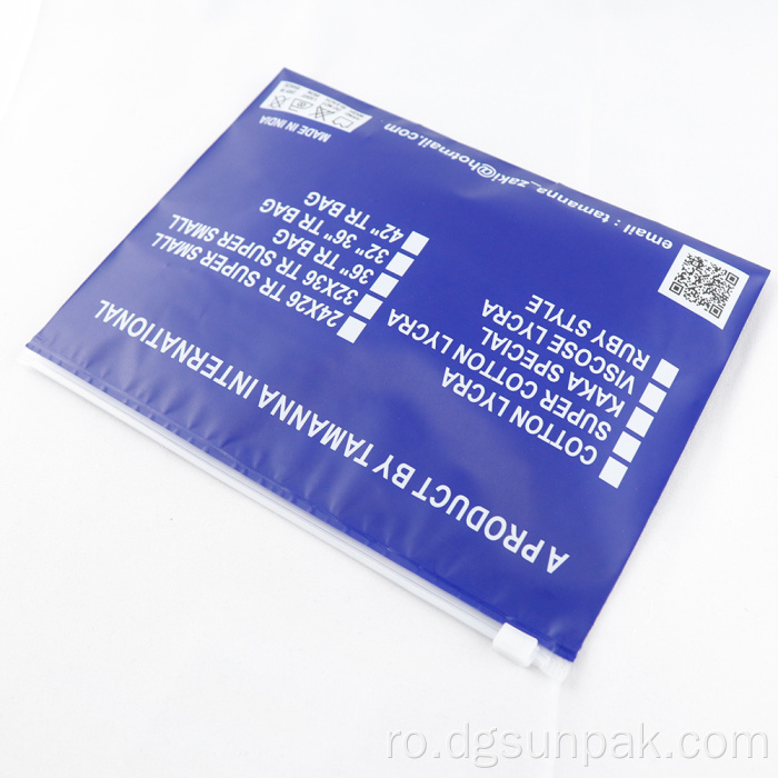 Geantă cu fermoar din polietilenă cu imprimare logo personalizat